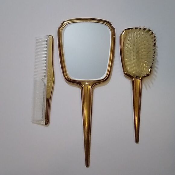 Antique Of Art Decor Golden Wheel Combo Vanity Set 3 Pc - Picture 4 of 5